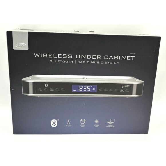 iLive Wireless LED Kitchen Light Wireless Stereo Speaker Digital Alarm Clock Kit - Picture 1 of 15